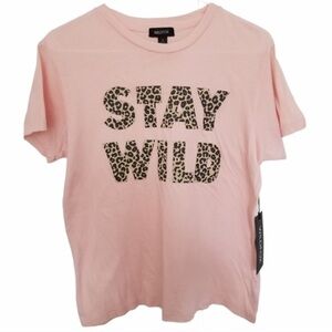 NEW Wildfox Stay Wild Keke Animal Graphic Tee NWT